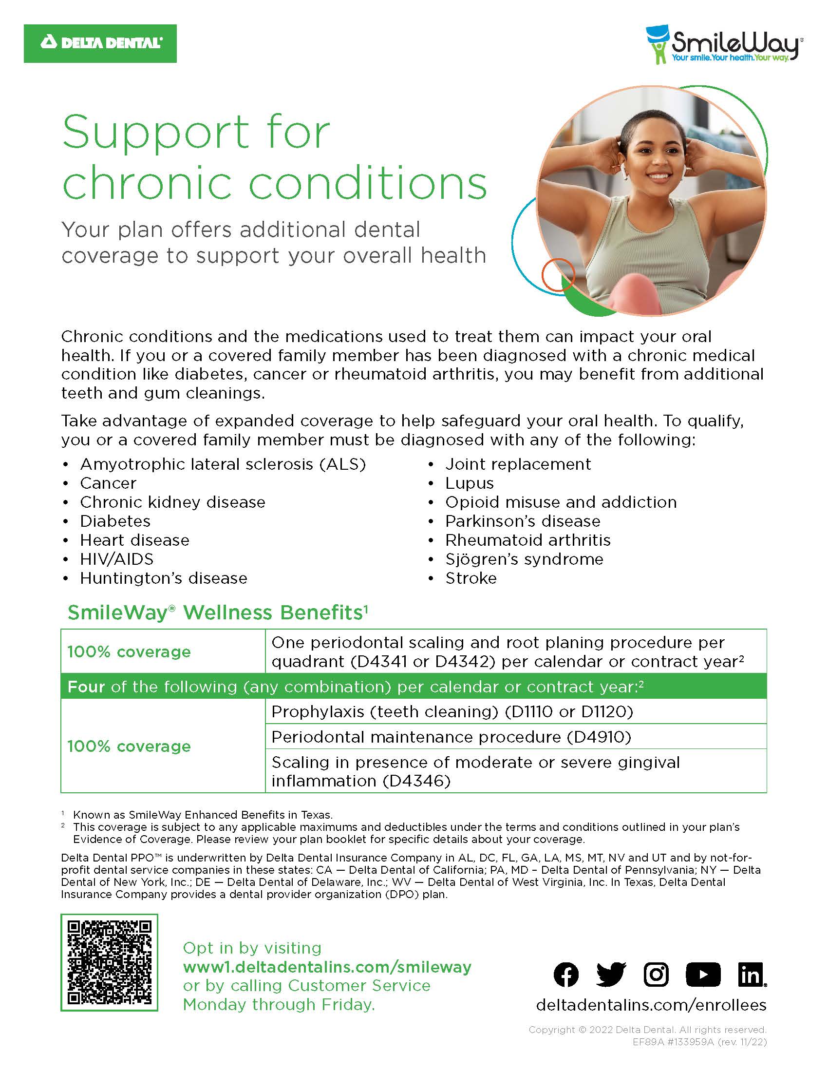 Delta Dental Support for Chronic Conditions cover sheet