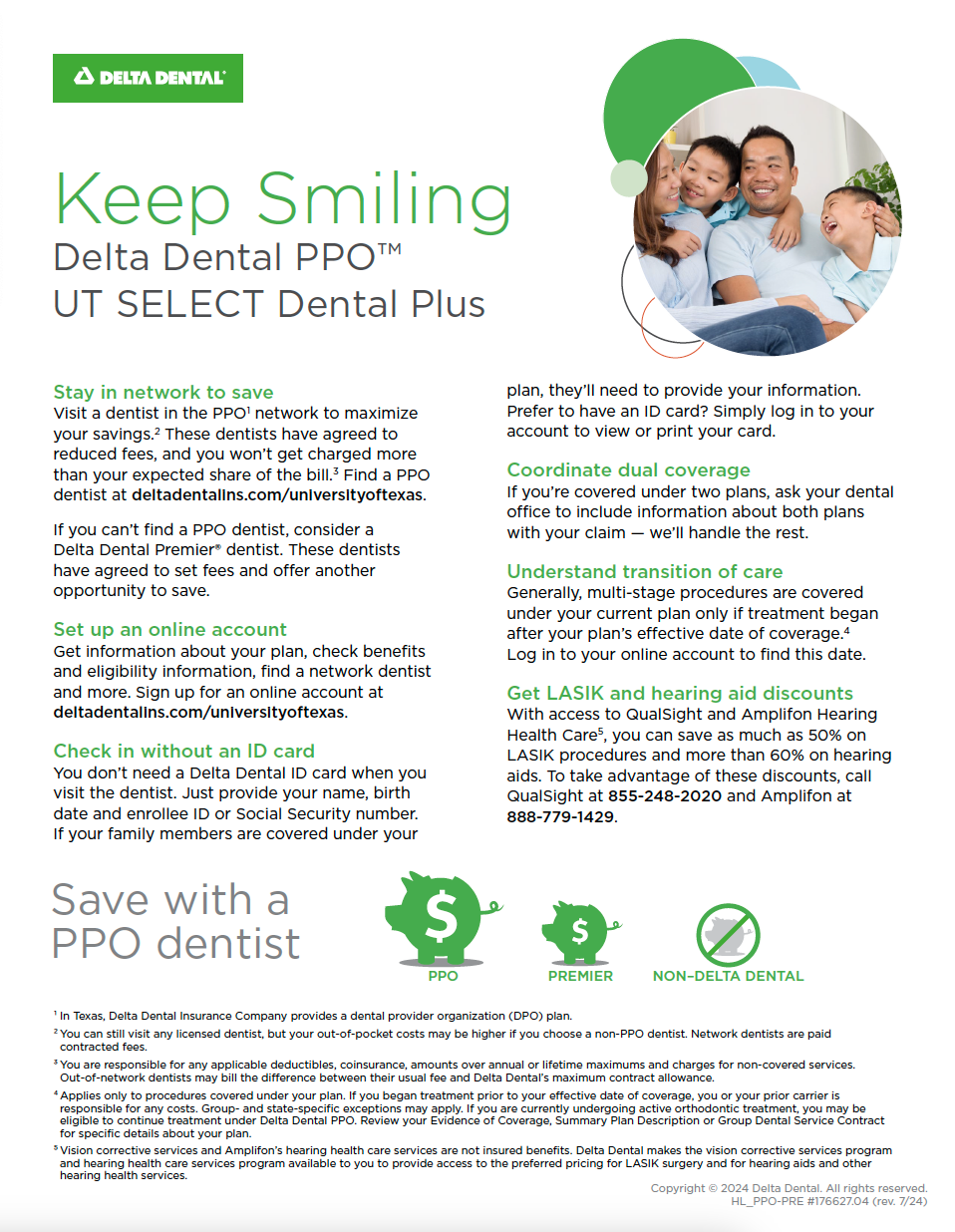UT SELECT Dental Plus cover sheet