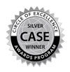Image of an award seal, text on graphic: Silver CASE Winner