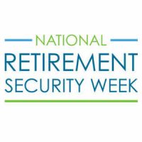 text graphic: National Retirement Security Week.  Text is in green and blue.